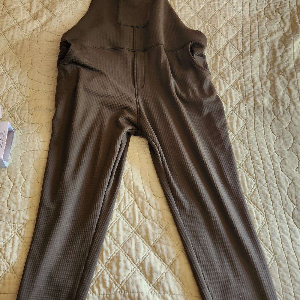 Swoveralls Khaki Women's Bib Overalls with  Pockets - Picture 2 of 5